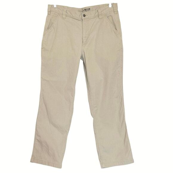 Carhartt Mens Rugged Flex Relaxed Fit Canvas Work Pant 36x30 Tan - Picture 2 of 12